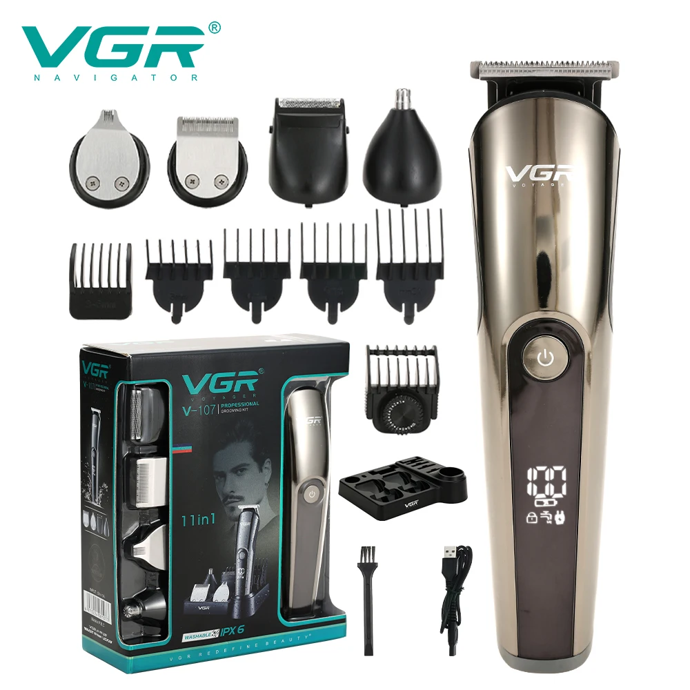 

Машинка для стрижки волос VGR 107, многофункциональная режущая головка с цифровым дисплеем, профессиональная режущая электрическая фейдерная головка, производители