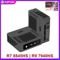 New TOPC AMD Ryzen 9 8945HS R7 8845HS Mini PC USB4.0 Dual LAN 2xDDR5 PCIe4.0 Windows 11 Pocket Cheap Gaming Mini Computer WiFi6E