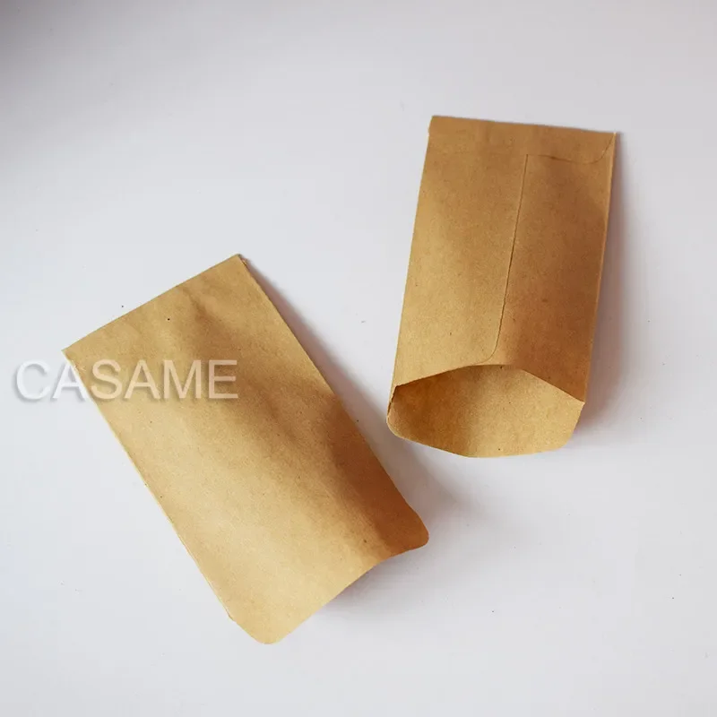 6x10cm Kraft Paper Cookie Bags 100pc Mini Envelope Gift Bags Candy Snack Baking Package Supplies