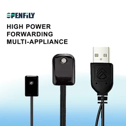 SPENFiLY Universal IR Blaster Emitter & Receiver for Cable Box, STB & Amplifiers, Long‑Range Infrared Remote Control Extender