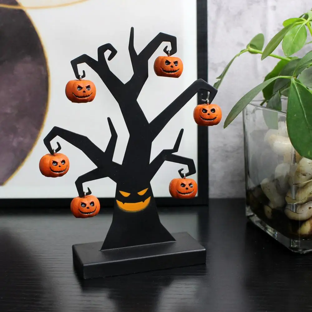 Halloween Decor Accents Halloween Tree Stump Decorations Spooky Halloween Pumpkin Tree Decor for Home Party Atmosphere Iron