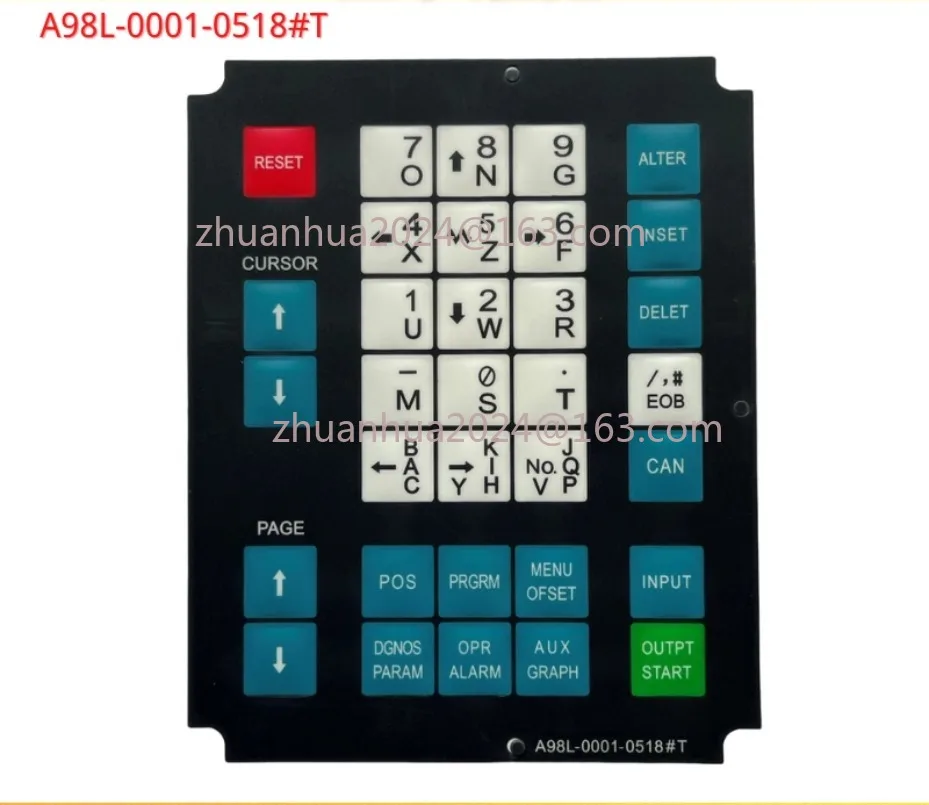 أجزاء CNC A98L-0001-0518 # M 02 فيلم لوحة المفاتيح الغشائية A98L-0001-0518 # لوحة زر التحكم في التشغيل T لآلة FANUC EDM
