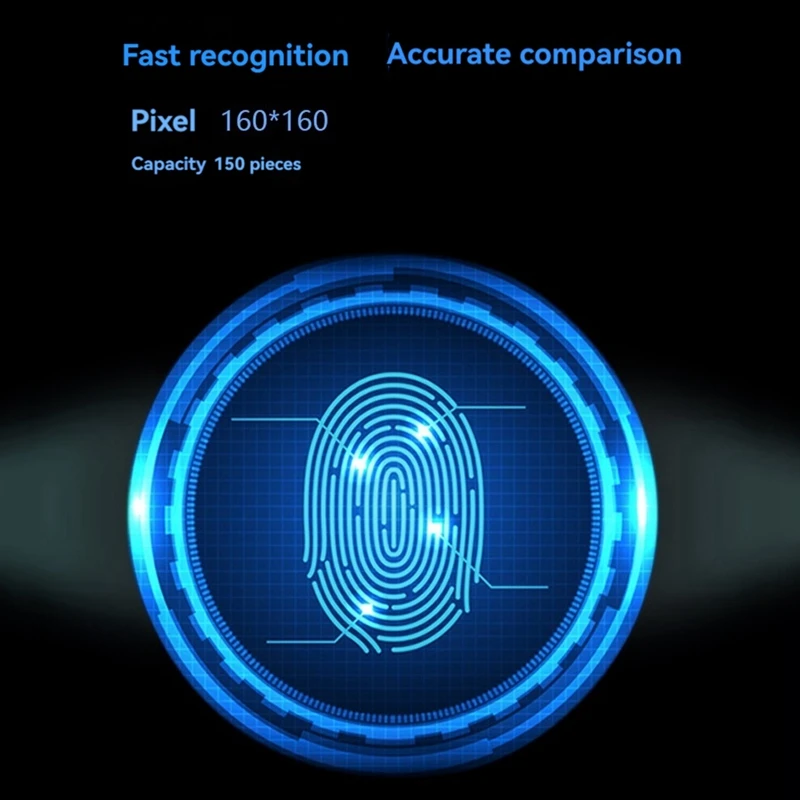 ●R502S Fingerprint Module Fingerprint Recognition Module Capacitive Fingerprint Module Sensor Scanner RGB Ring Indicator-ABFB