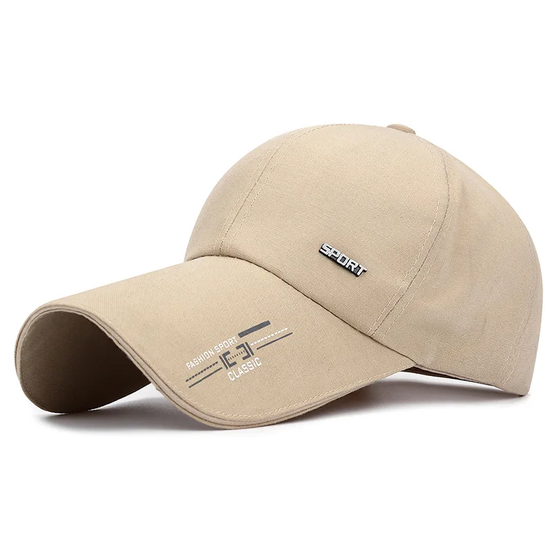 Gorra de béisbol de ala larga Unisex, gorra de béisbol de papá, sombrero de sol ajustable de algodón, visera grande, correa ajustable Anti-UV para