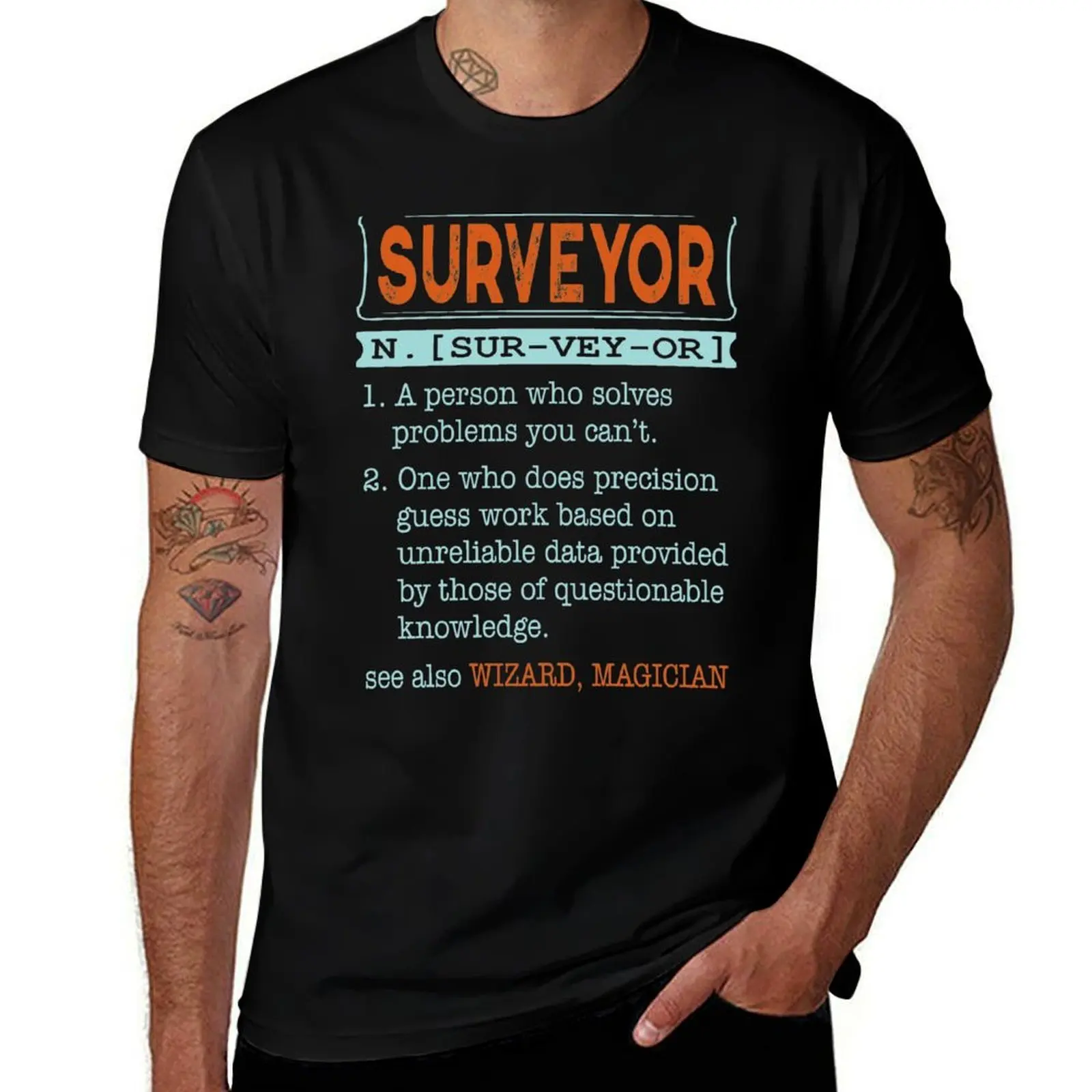 

Surveyor Noun Wizard Magician T-Shirt funny t shirts man funny t shirts dark humor cotton t shirt pack T-shirt