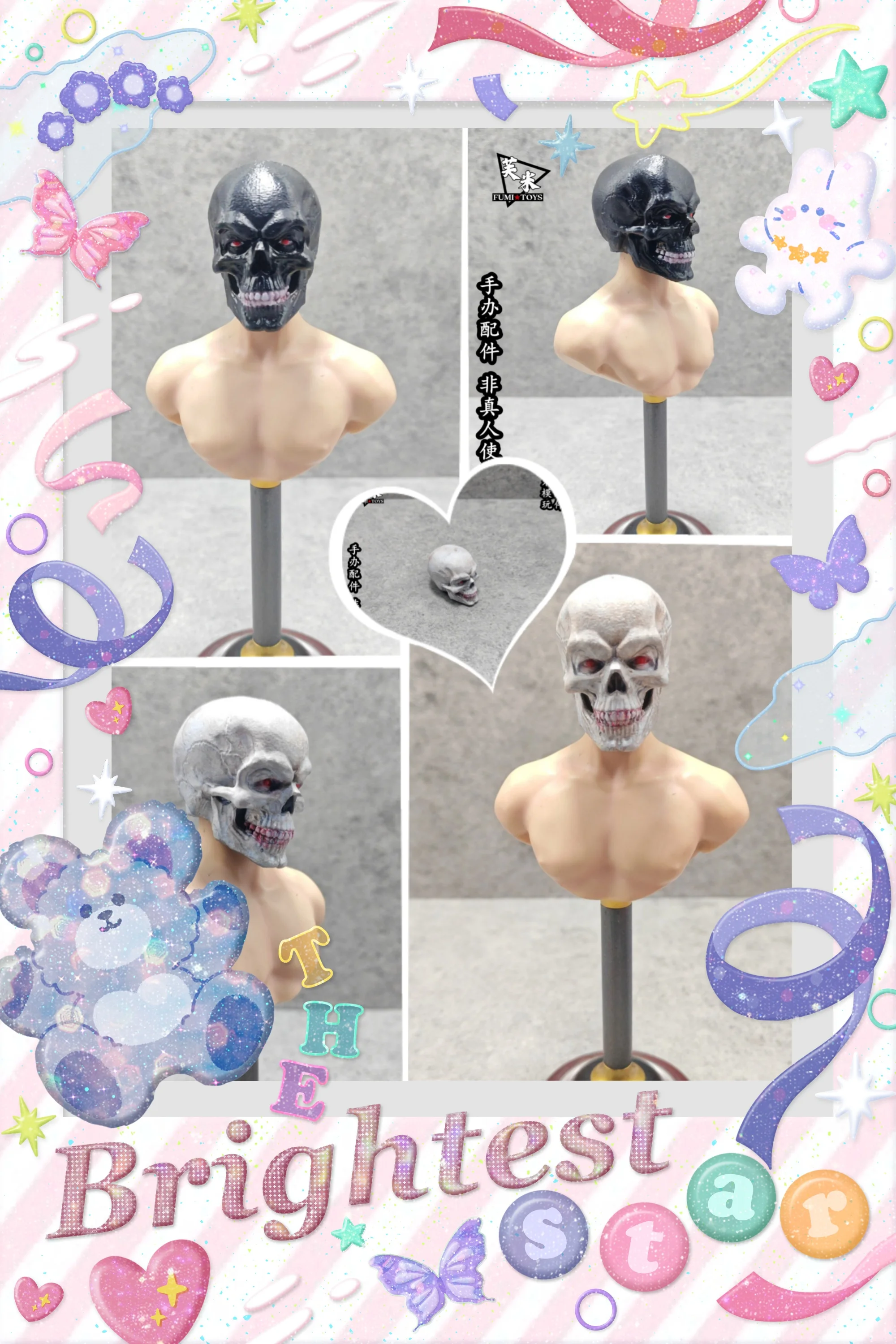 

In Stock 1/6 1/12 Scale Black Mask Comic Edition Head Carving Skull Head Carving Model For 12inchs/6inchs Action Figure Body