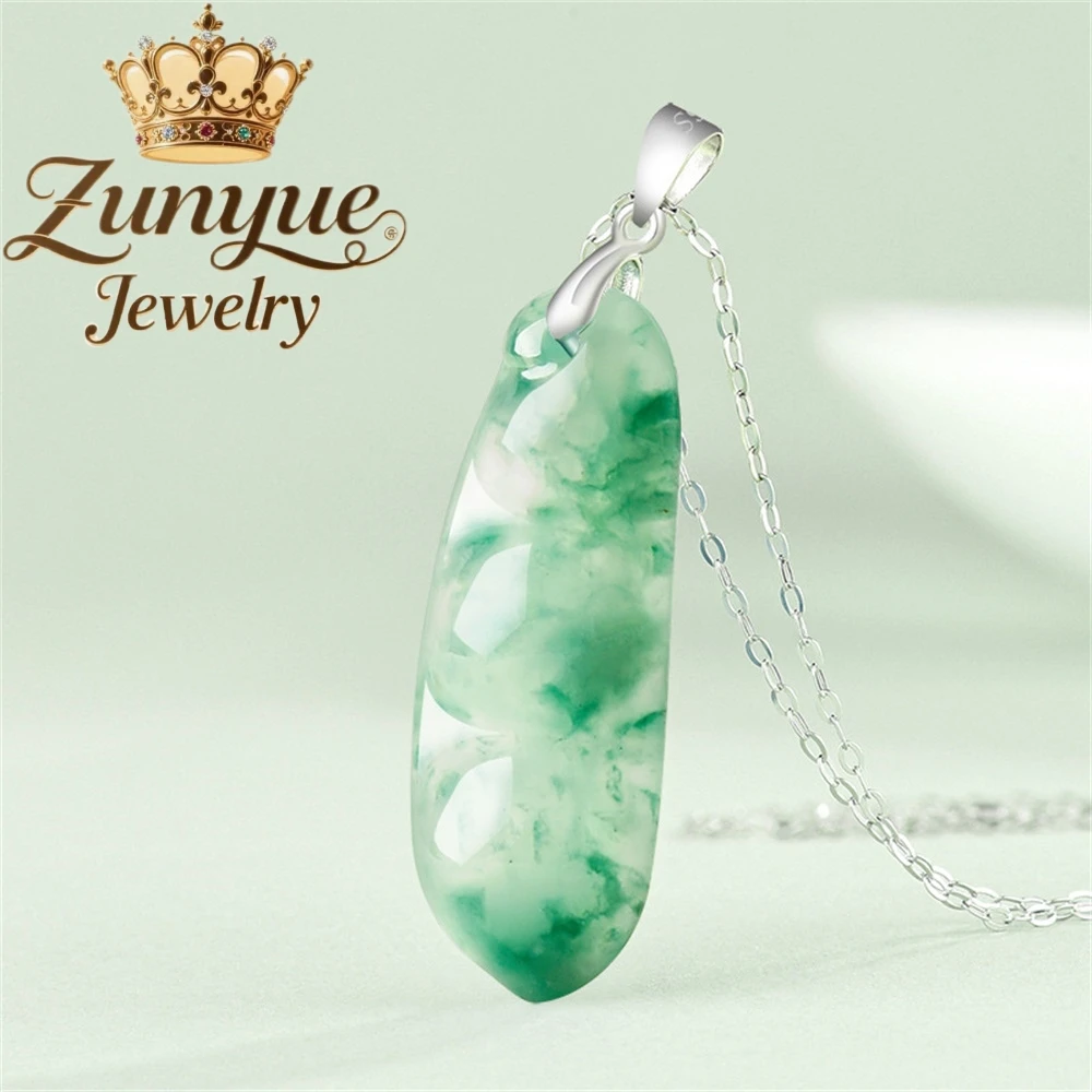 Afrikansk Grön Jade Drakhänge S925 Silver - alternate angle