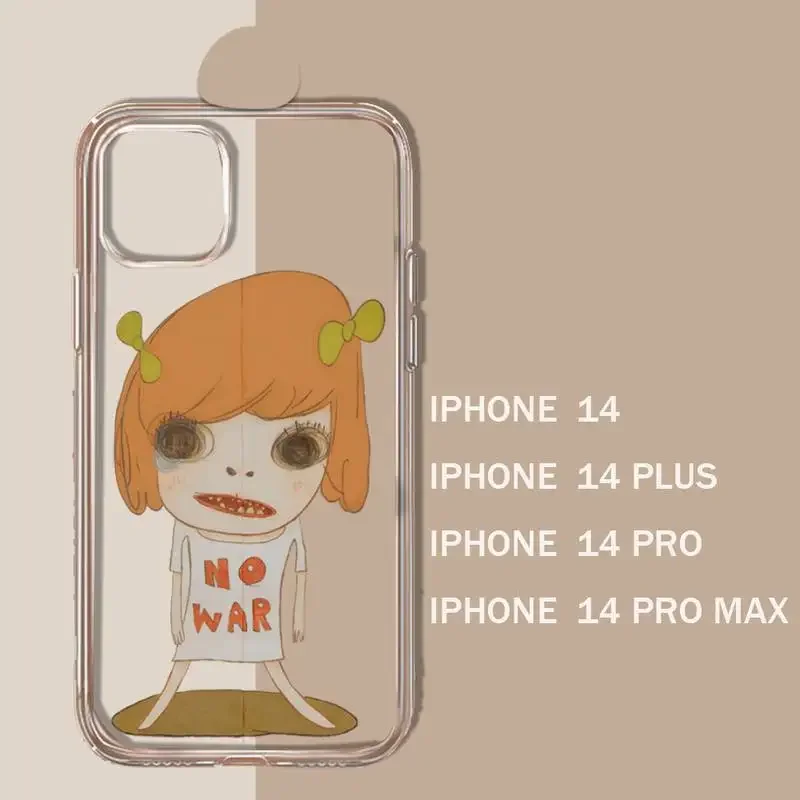 Yoshitomo Nara art painting Phone Case Transparent soft For iphone 11 13 12 14 15 pro max mini plus