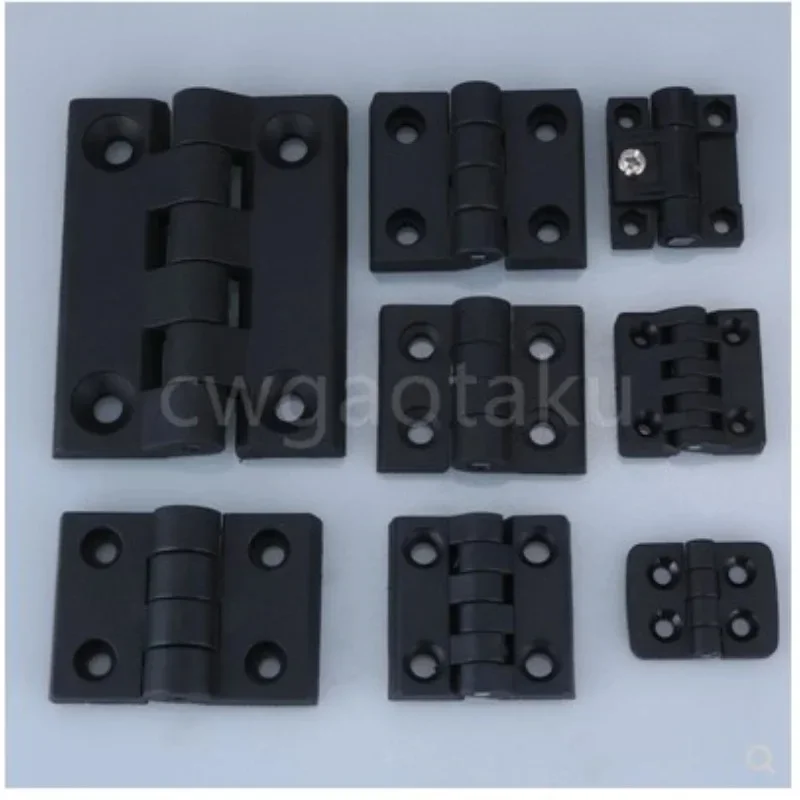 10PCS Small Hinge Black Mini Plastic Door Bearing Distribution Box Cabinet Door Industrial Box PP Adjustable Damping Hinge