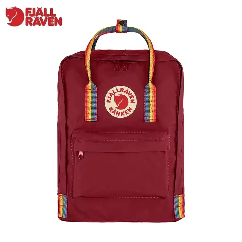 Sac à dos Fjallraven Kanken Rainbow, tendance 2026, pour étudiants, imperméable, pour hommes et femmes, sac de voyage, taille 16L