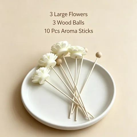 10pcs Artificial Flower Rattan Reed Fragrance Aroma Diffuser Refill Stick DIY Floral N