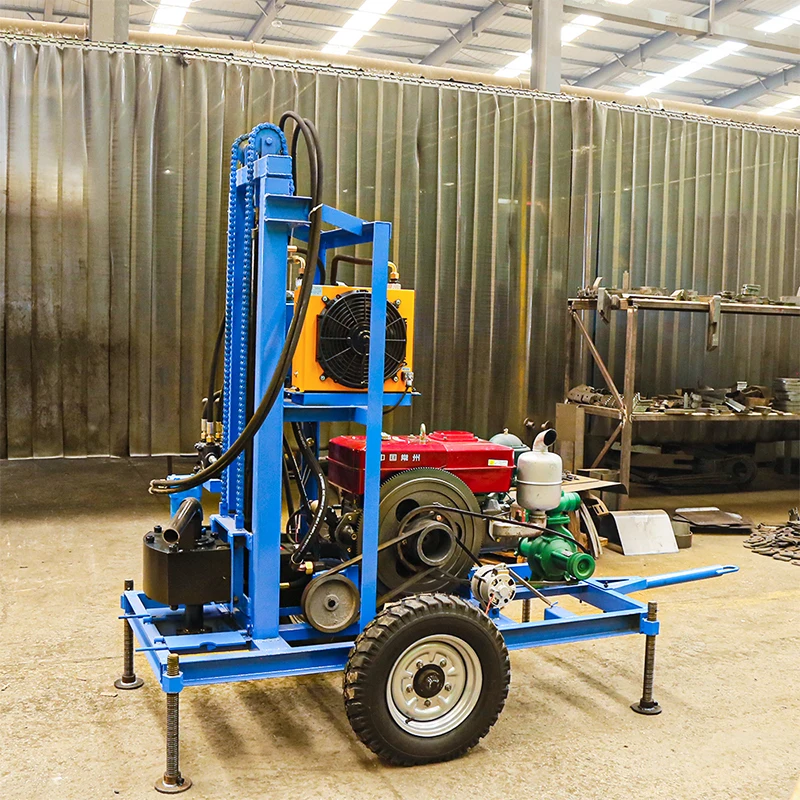 Diesel Water Well Drilling Rig, 100M Water Well Drilling Rig Designed For Rural Farm Irrigation Water Well Excavation Operations