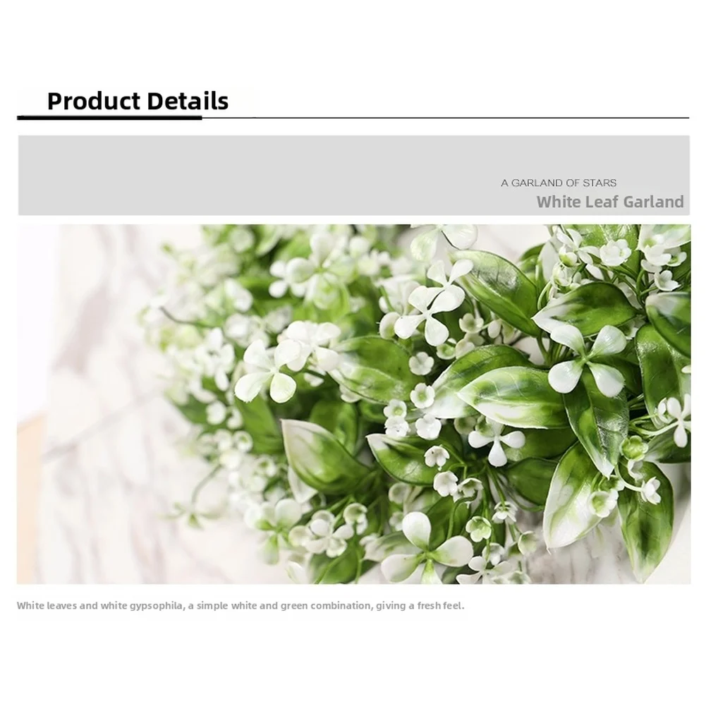 

Гирлянда из гипсофилы (Baby's Breath) с пластиковым основанием, легкая конструкция, безопасна для использования на улице