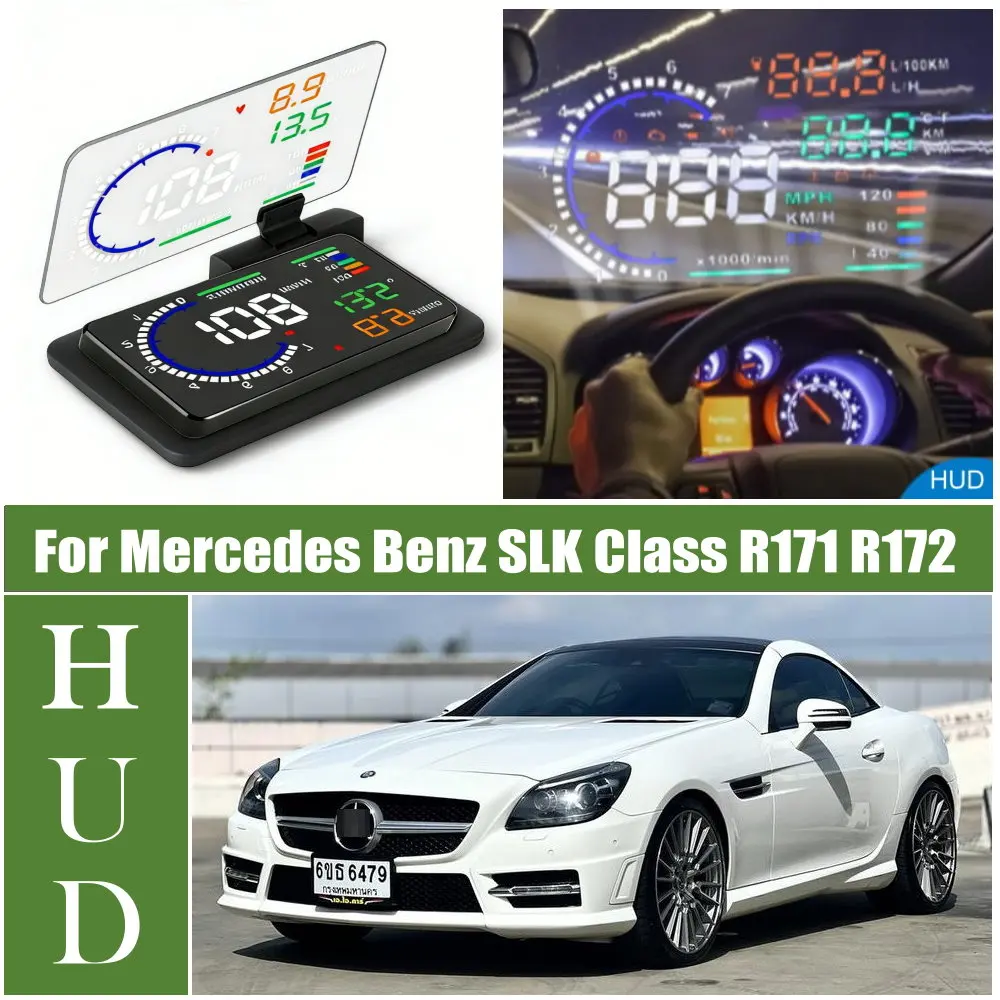 

Car LED Windshield Projection Head Up Display HUD For Mercedes Benz SLK Class R171 2004-2011 R172 2011-2020