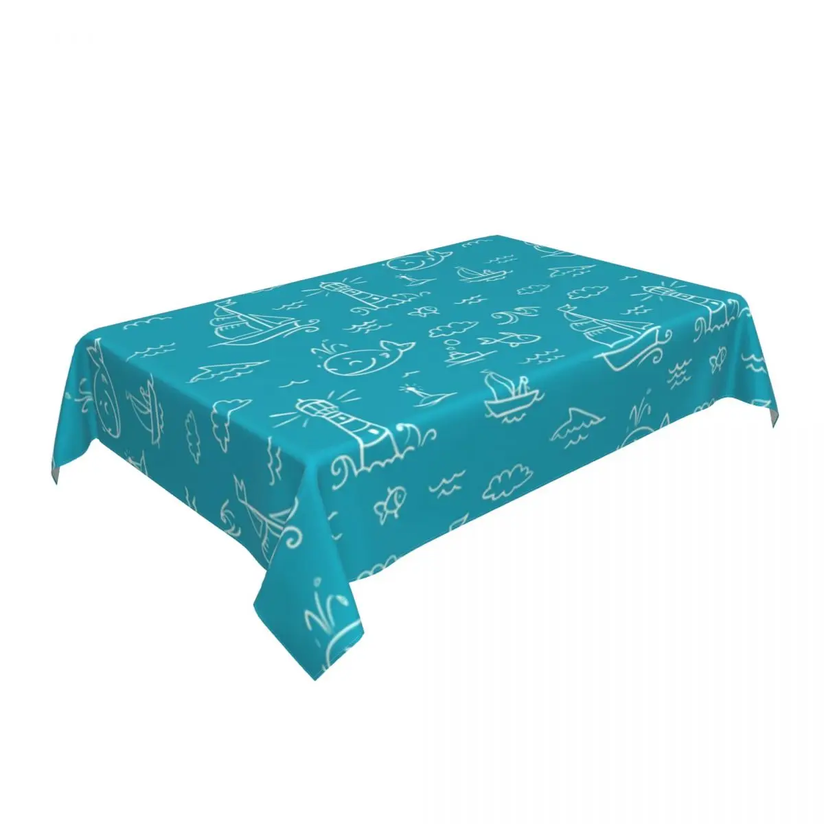 Rectangular Fitted Bretagne Dream Table Cloth Oilproof Tablecloth 40