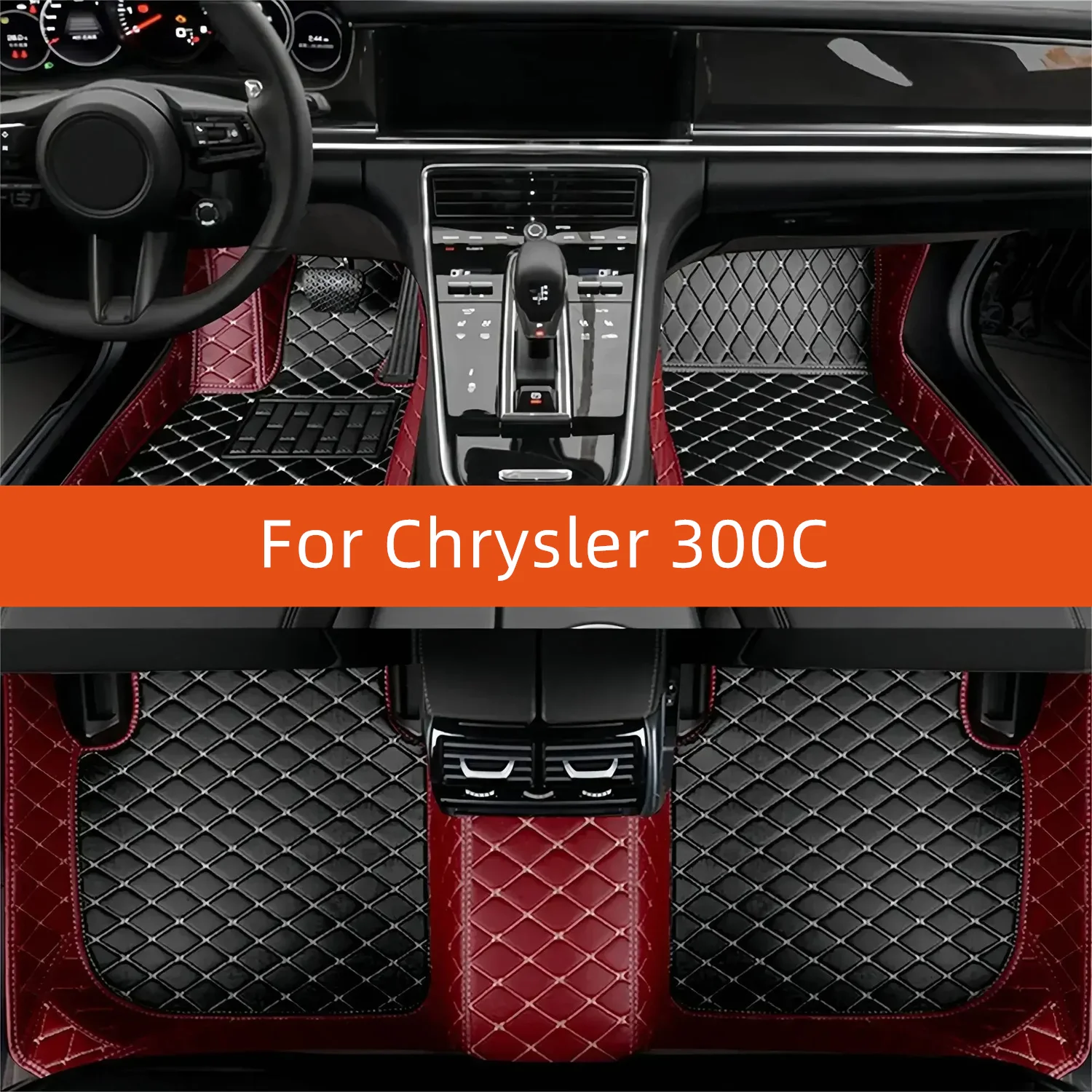 

Custom Leather Car Floor Mat For Chrysler 300C 2016 2015 2014 2013 2012 Car Mat Interior Accessories