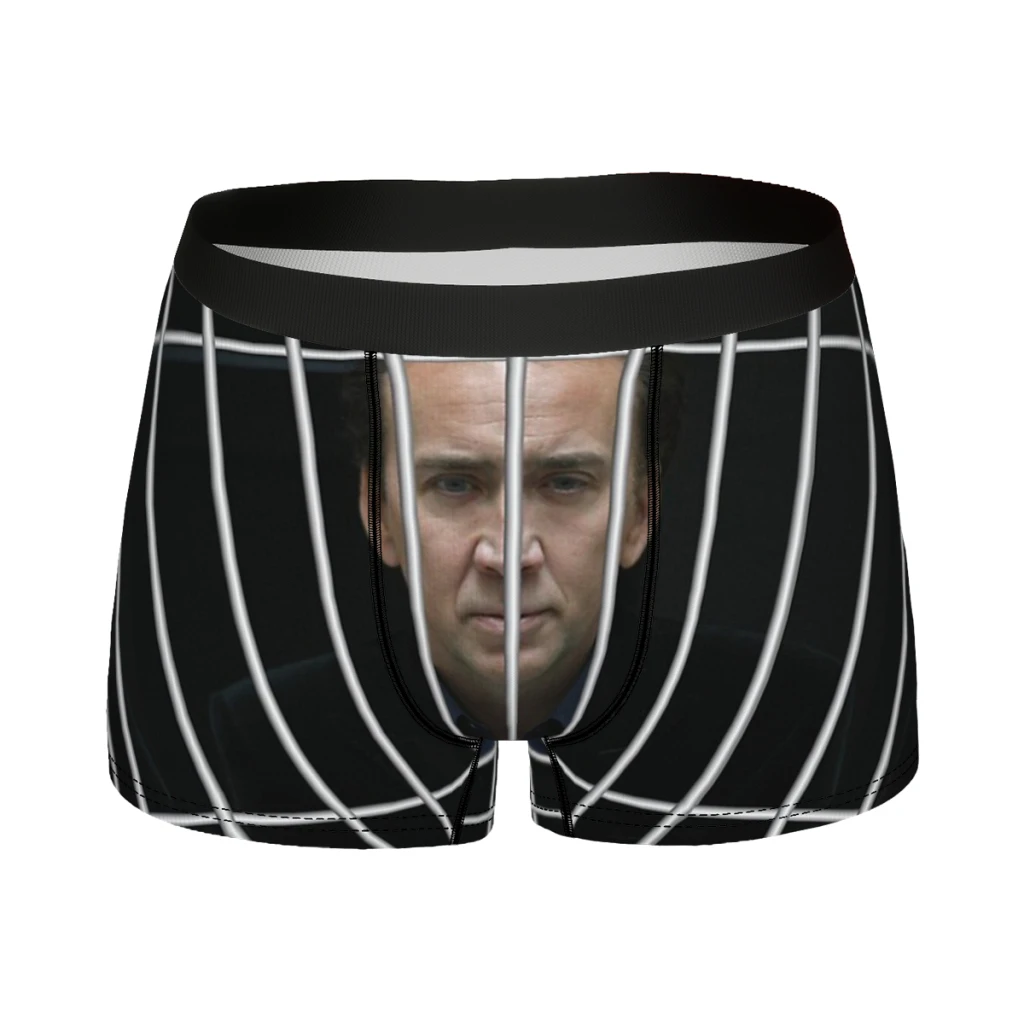 

Funny Nicolas Cage Actor Man's Boxer Briefs Underwear Golden Globe Award Actor Highly Breathable High Quality Sexy Shorts Idea