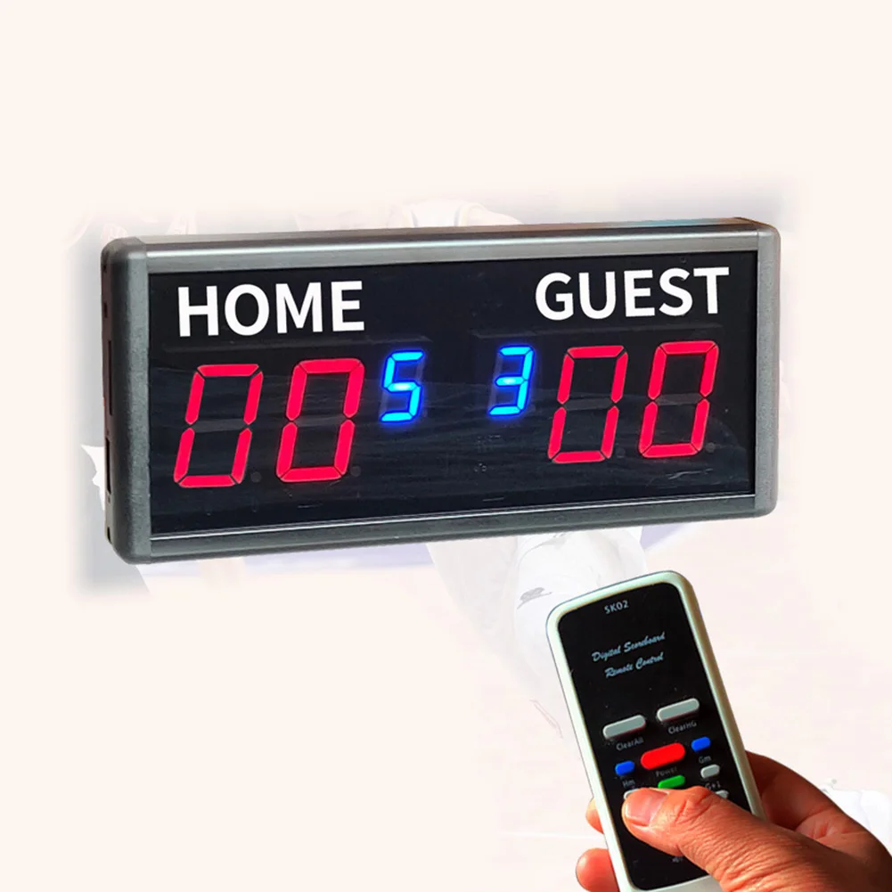 Sporting Goods Digital Scoreboard Scoreboard Team Sports Electronic Football Power Adapter Remote Control Snooker Tennis Digital