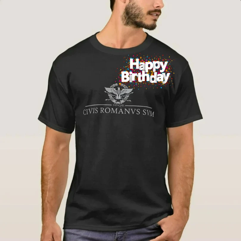 Roman Empire SPQR Emblem I Am A Roman Citizen T-Shirt 100% Cotton O-Neck Summer Short Sleeve Casual Mens T-shirt Size S-3XL