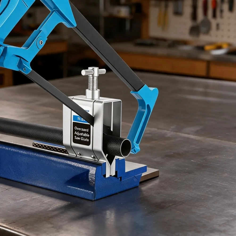 Handlebar Cutting Tool Bike Tube Cutting Guide Dual Saw Grooves Design 304 Stainless Steel Build Aluminum Alloy Construction