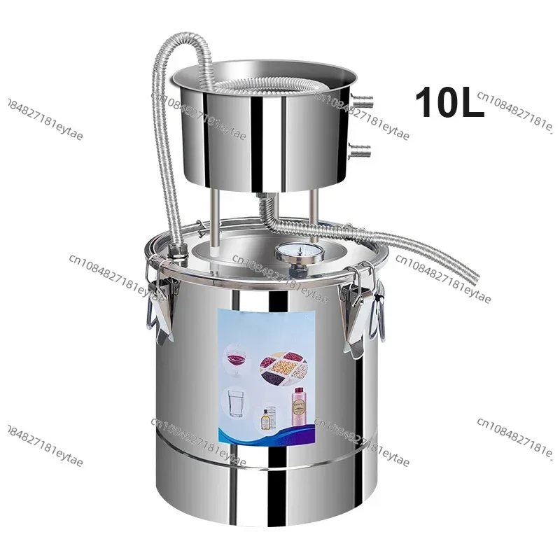 10L Water Alcohol Distiller Stainless Steel DIY Moonshine Equipment for Whisky Wine Still Home Brewing Kit