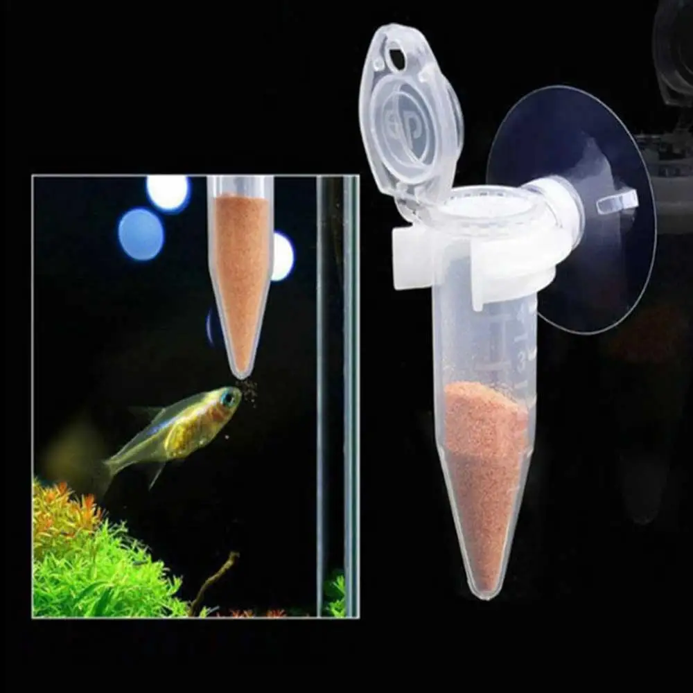 Automatic Fish Feeder Tapered Aquarium Red Worm Feeding Feeder Funnel Cup Fish Food Feed Tool Aquarium Feeder With Suction Cup