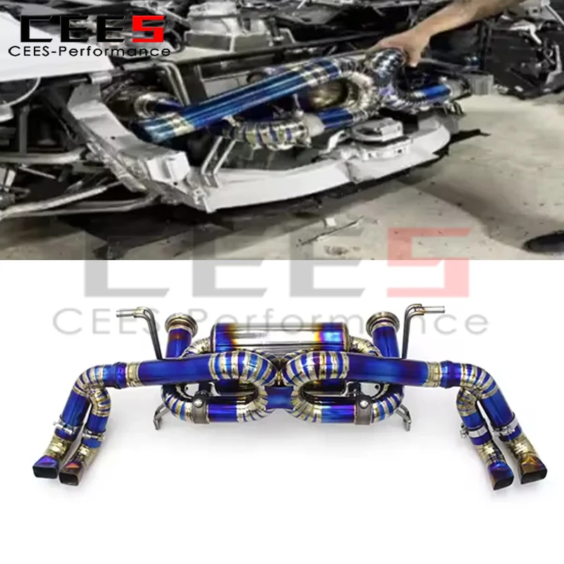 

Cees 2017-2019 глушитель выхлопной трубы Catback для Audi R8 V10 5.2, высокопроизводительная выхлопная система с управлением клапаном