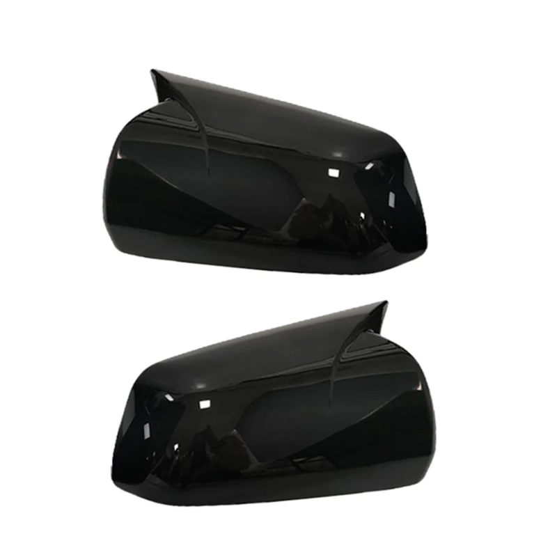 

1 Pair Black Plastic Car Ox Horn Side Rearview Mirror Cover Cap Fit for Mitsubishi Lancer X 10 EX EVO 2008 2009 2010 2011 2012