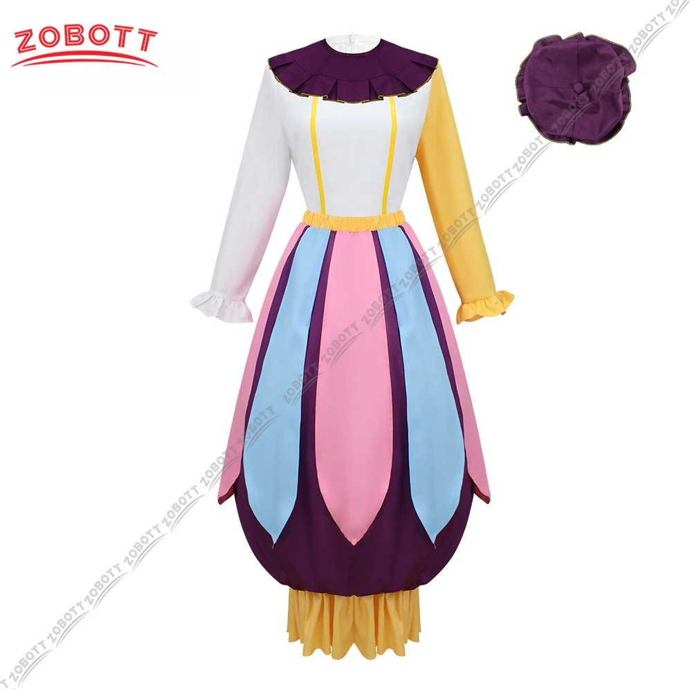 Чайник Косплей Миссис Гортс с длинными рукавами Красочное платье Шляпа Костюм для взрослых женщин Хэллоуин Рождество Карнавал Fanshion Одежда
