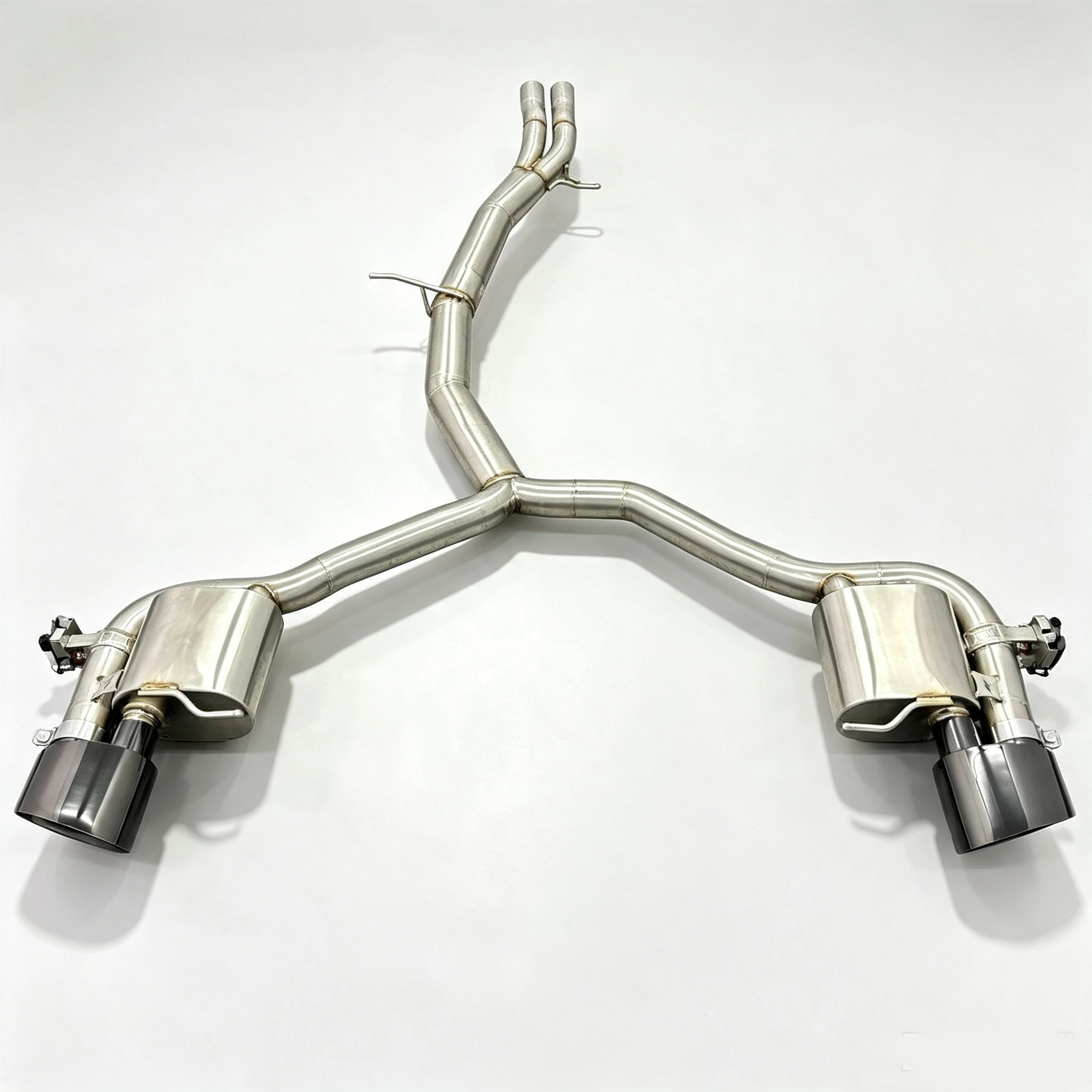 Hochleistungs-Catback-Auspuffanlage für Audi RS4/RS5 B9/B9.5 2.9T 2017-2024 Edelstahl-Klappenauspuffanlage mit Endrohren – Detail 6