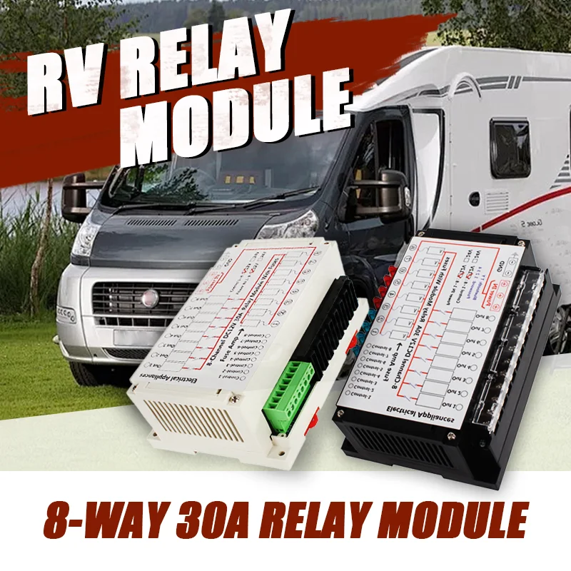 TYTXRV 8-Channel DC 12V 30A Relay Module with Fuses Patent Caravan Accessories Camper Automotorhome RV Part