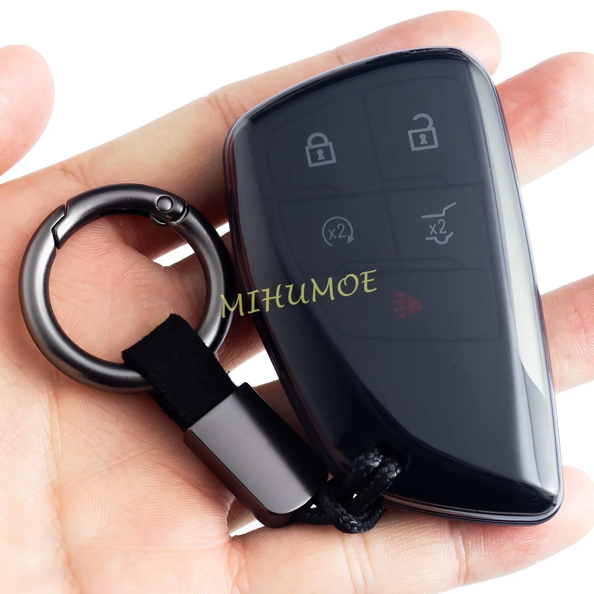 Transparent Smart Car Key Fob Case Cover Keychain For Chevrolet Silverado 1500 Tahoe Suburban GMC Yukon Canyon Buick Envision