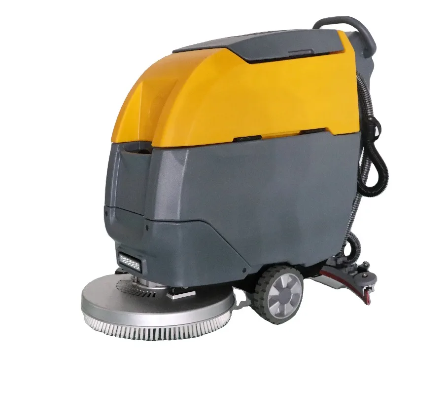 เครื่องขัดพื้นแบบเดินตามสำหรับทำความสะอาดพื้นถนน สวน โรงแรม โรงเรียน ถนน หลังจากเดินผ่านอุตสาหกรรมอิเล็กทรอนิกส์