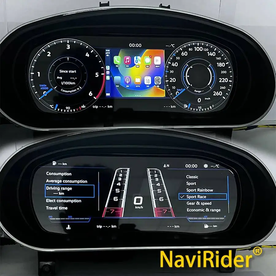 Tachometer Kilometerzähler für VW Volkswagen Passat B6 B7 CC 2007-2018 Instrumentencluster Digitales Armaturenbrett Tachometer Virtuelles Cockpit