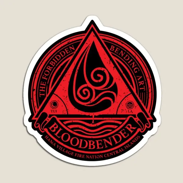 Atla Bloodbender Symbol Avatar The Last  Magnet  Cute Colorful for Fridge Organizer Funny Kids Magnetic Holder Children Toy Home