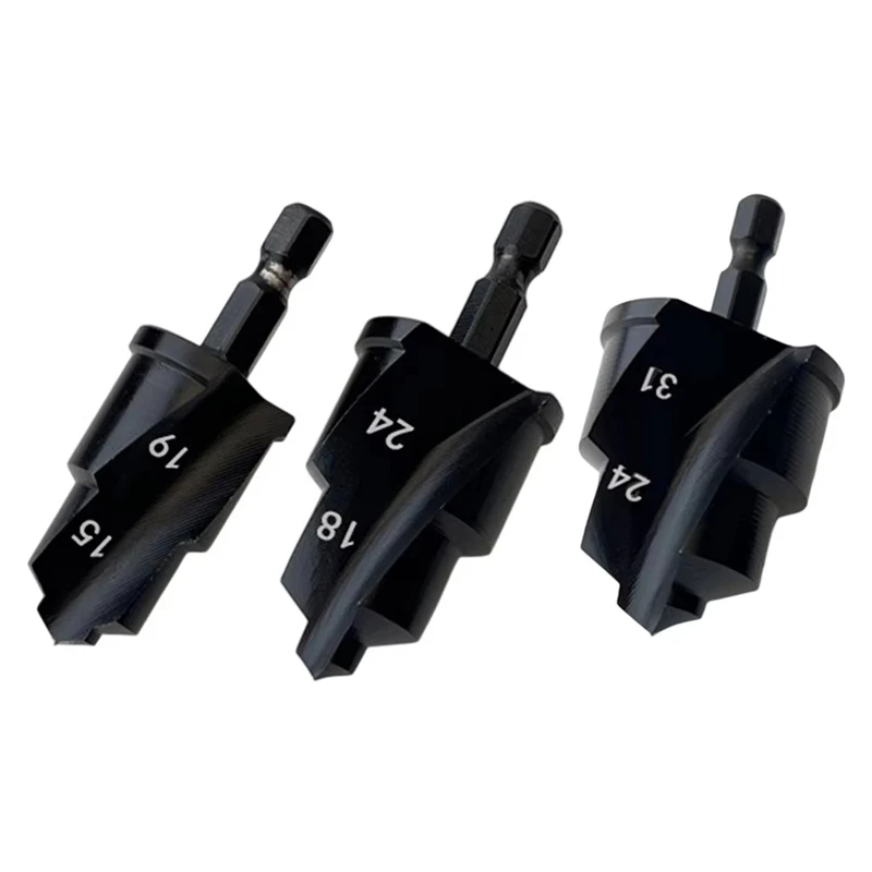 

ABDJ-3PC PPR расширительное сверло для водопроводных труб, зенковка, сантехнический сверлильный инструмент, открывалка для отверстий с шестигранным хвостовиком 20/25/32 мм