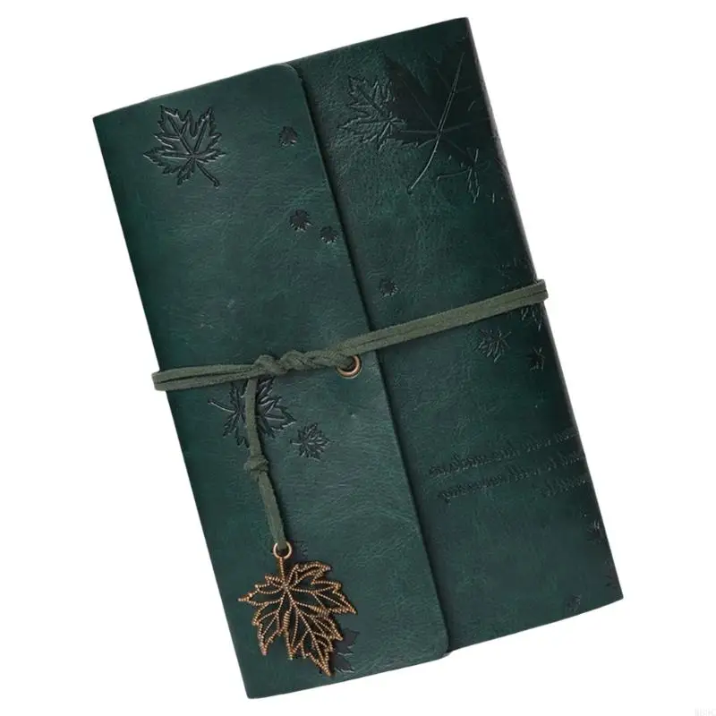 W89C A 6 Maple Leaf Notebook Retro Teatherbook Notebook Travel Notebook для школы