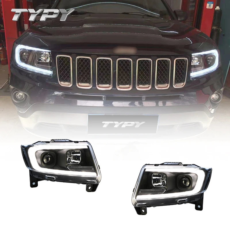 Car Headlights Headlamp Accessories Modified LED DRL Head Lamp Head Light For Jeep Grand Cherokee 2011-2016