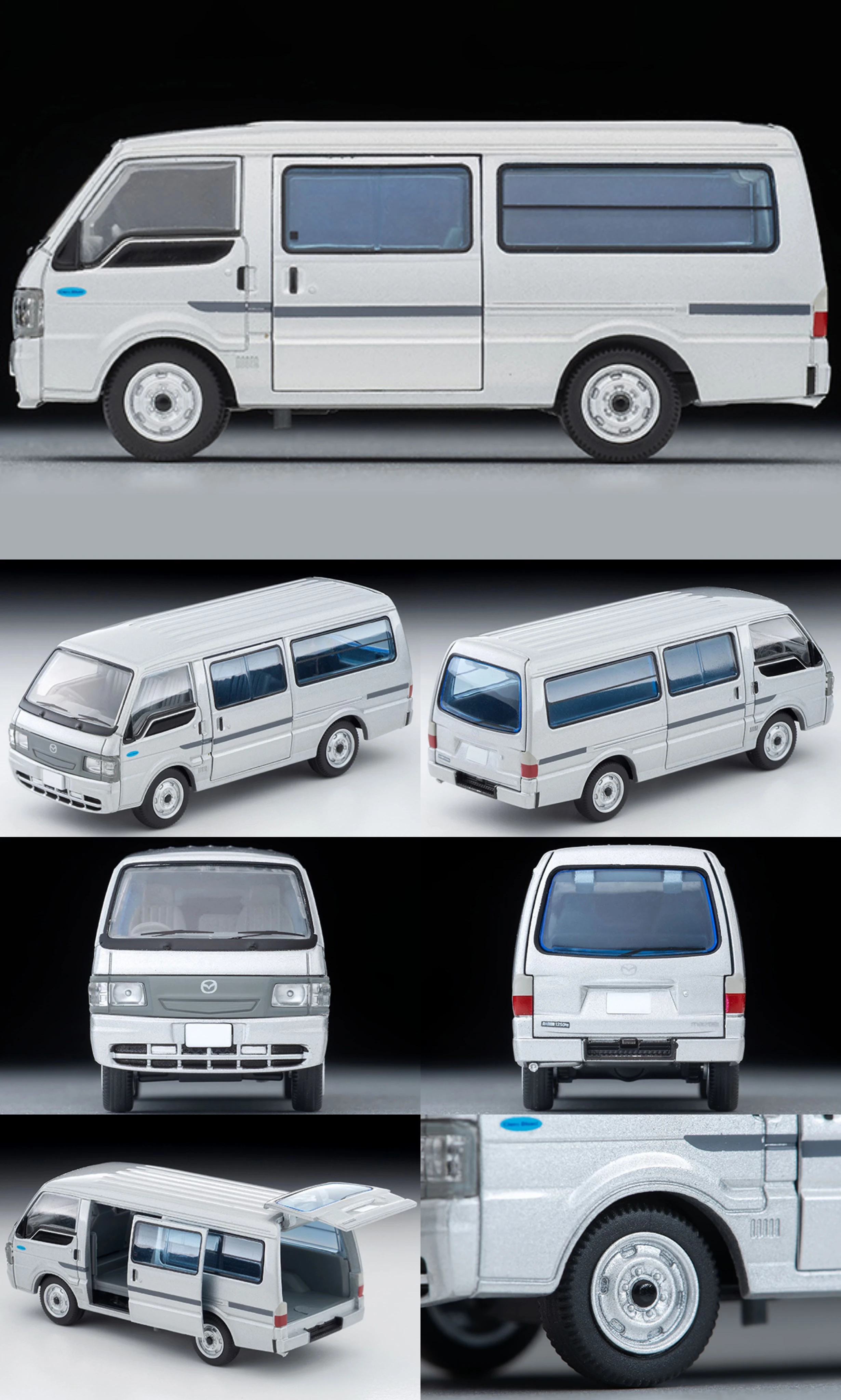 TAKARA TOMY TOMICA 1:64 TLV LV-N310a Mazda bongo van 2004 silver alloy compression shaft miniature model,dult decoration,boy toy