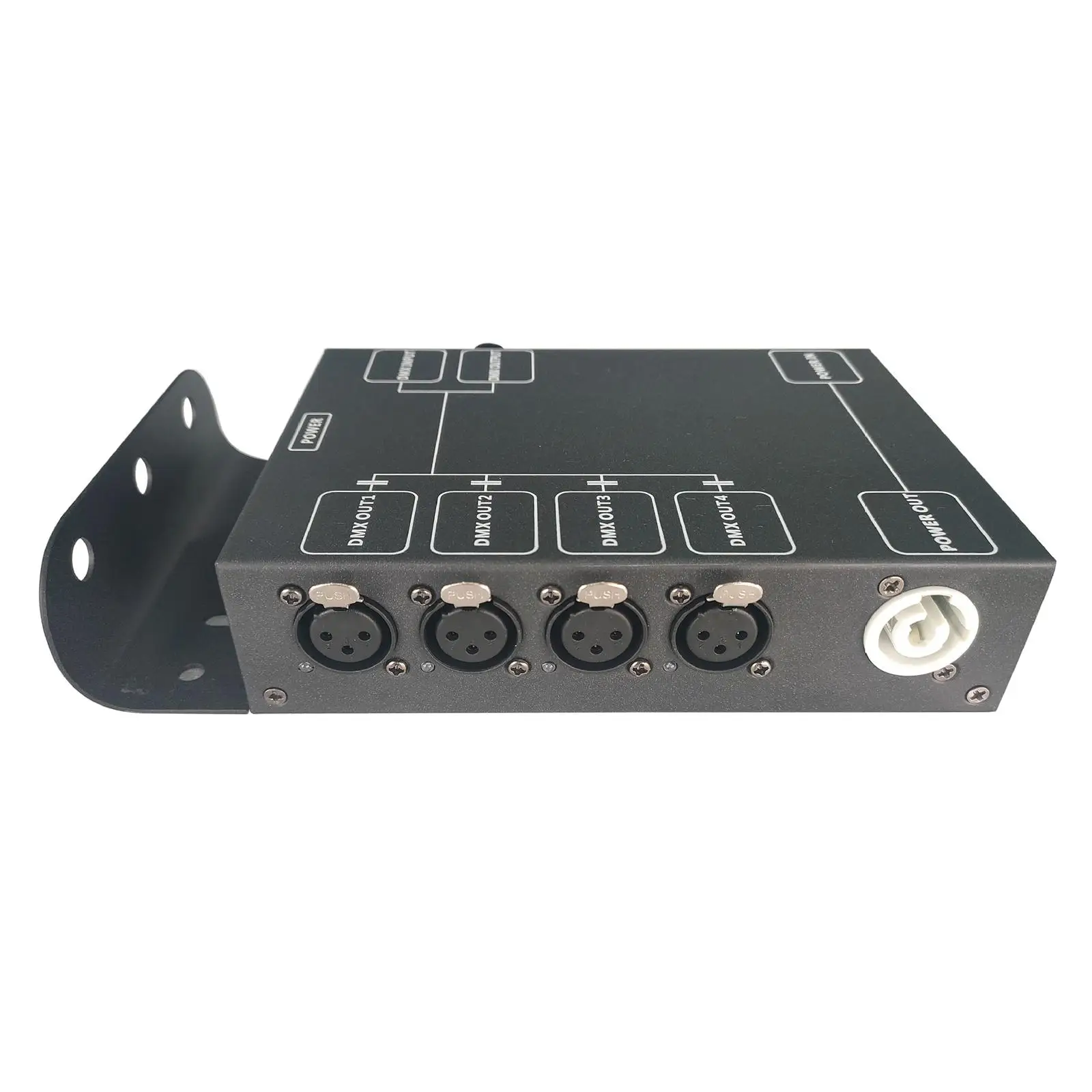 Dmx512 Signal Amplifier 4 Channel Sturdy Universal Photoelectric Isolated Signal Distributor with Photoelectric Signal Boosts