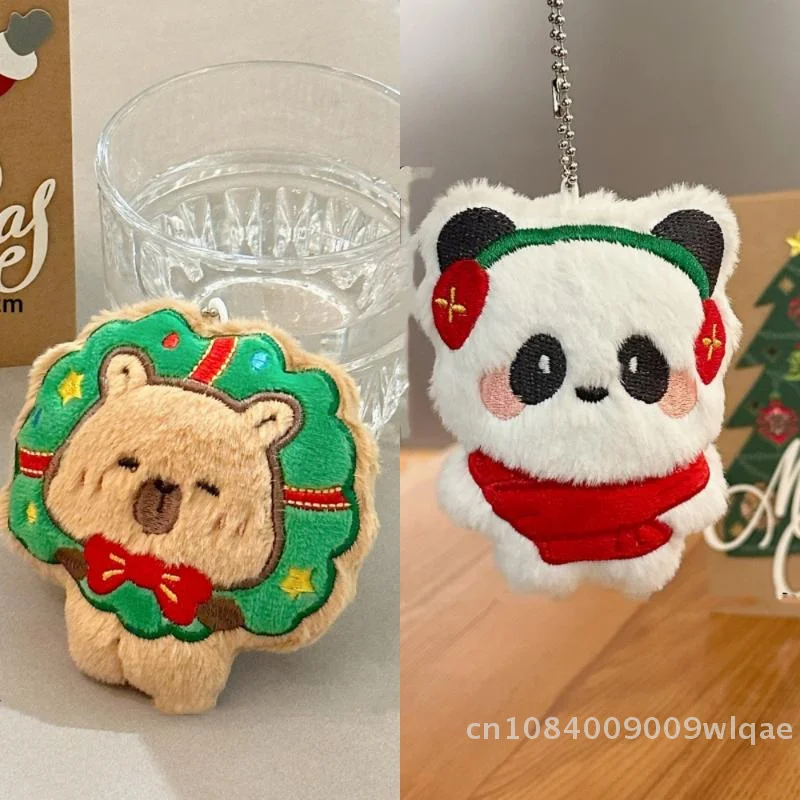 Creative Stocking Stuffer Plush Christmas Ornament - Cute Animal & Santa Keychain Doll Charm for Bag, Gift & Tree Decor〔YY33〕