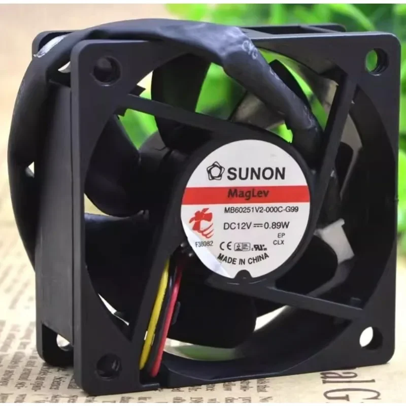 

New Fan for SUNON MB60251V2-000C-G99 12V 0.89W Fan 6025 60×60×25mm