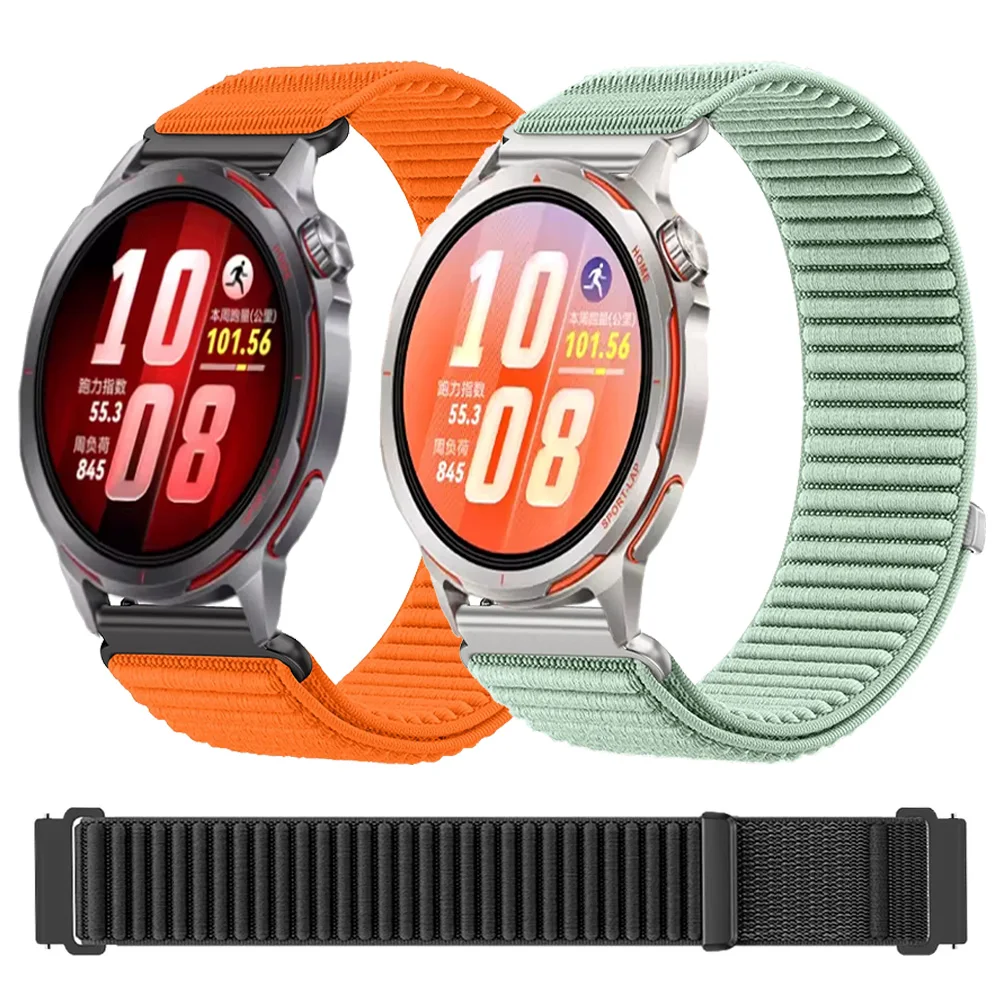 Pulseira de Nylon de 18mm 20mm 22mm para Huawei Watch 5 46mm 42mm GT Runner 2 Ultimate 2 Bracelete Huawei Watch GT6-5-4-3-2 46mm 41mm