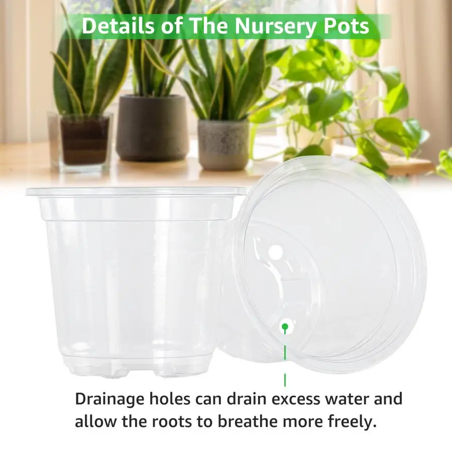 30 4-inch clear plastic planters with humidity domes and drainage holes for indoor succulents, seed starting, seedlings