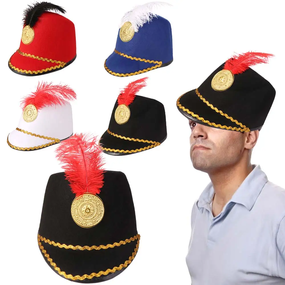 Dress Up Marching Band Hat Sun Protection With Parade Uniform Hat Circus Ringmaster Vintage Knight Drum Major Hat