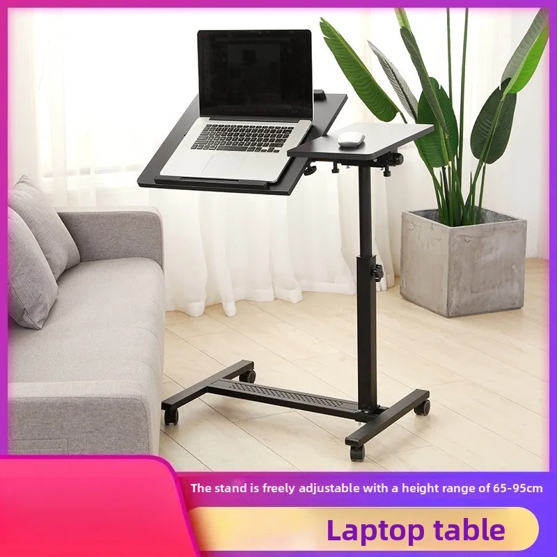 Adjustable Folding Computer Desk, Home Height-adjustable Notebook, Bedside Desk, Simple Mobile Desk for Student Dormitories