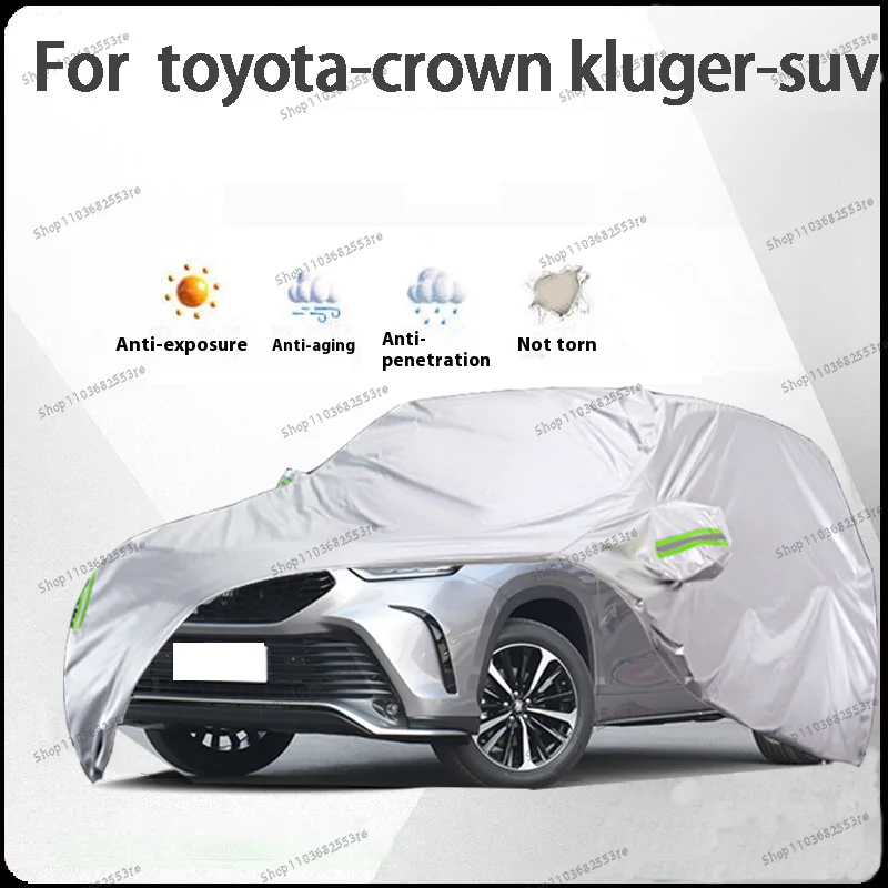 

Для Toyota Crown Kluger Fit автомобильный чехол водонепроницаемый, пылезащитный, солнцезащитный козырек (УФ), снегозащитный | Серебряное полное покрытие с защитой в течение всего дня