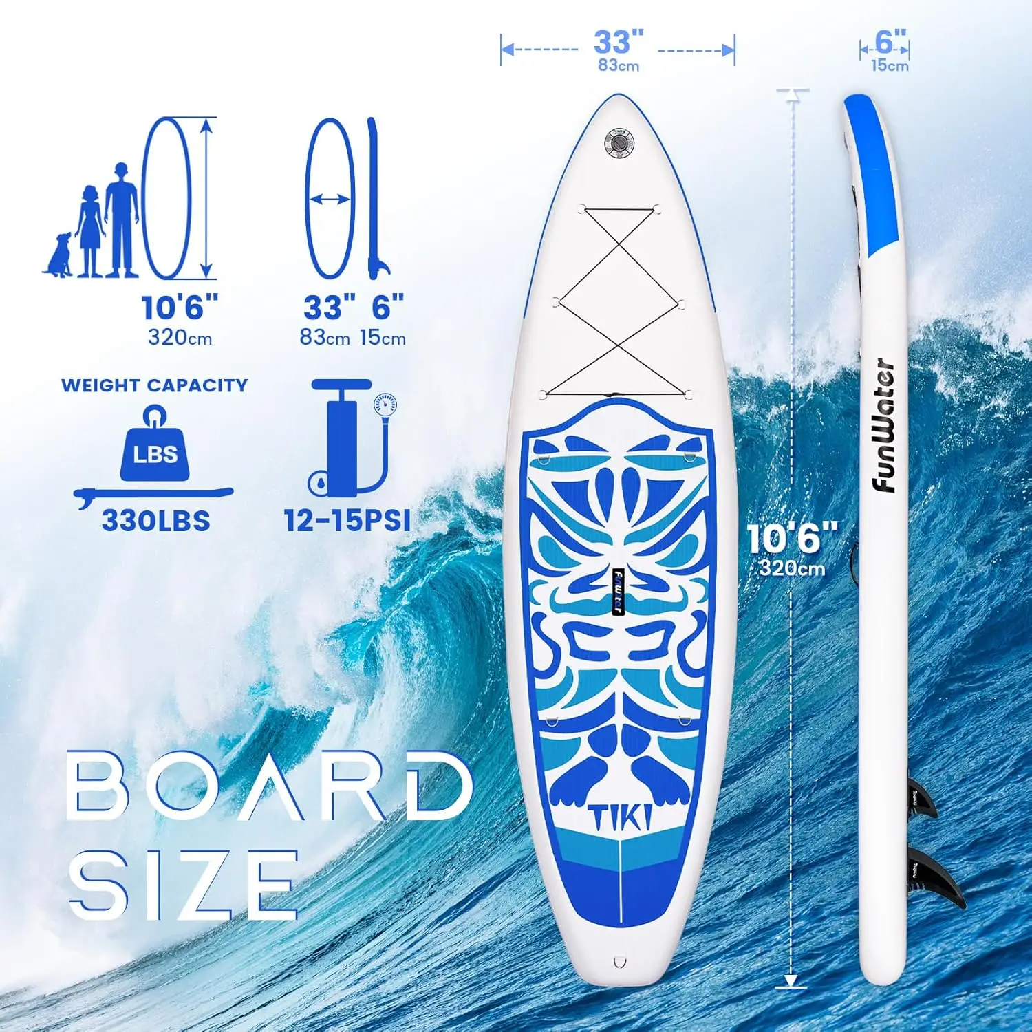 Inflatable Ultra-Light Stand Up Paddle Board for All Skill Levels with Premium SUP Paddleboard Accessories