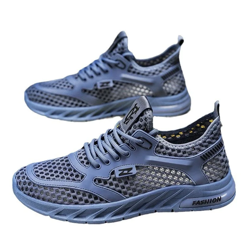 Breathable Men Sneakers Summer Deodorant Running Shoes for Men Non-Slip Climbing Trekking Shoes Fashion Mesh Sneaker Male Tenis