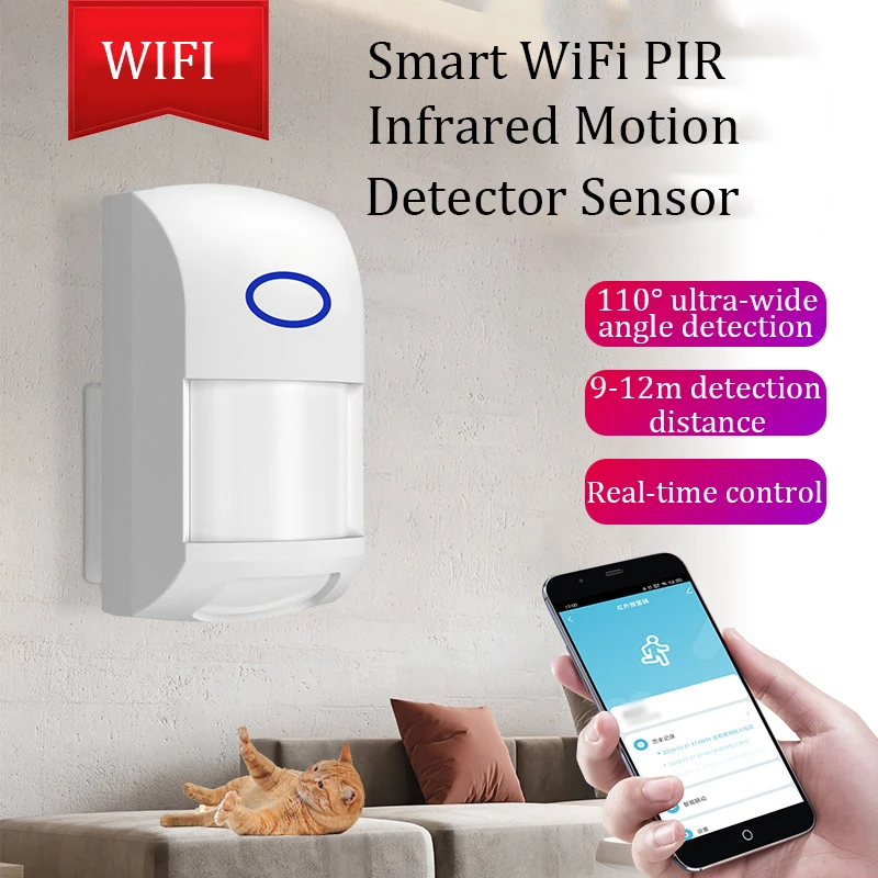 

Умный датчик движения Tuya PIR, Wi-Fi, инфракрасный детектор, датчик человеческого тела, сигнализация, управление через приложение, беспроводная система домашней безопасности